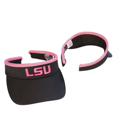 LSU Tigers Ladies Visor Black with Pink LSU220