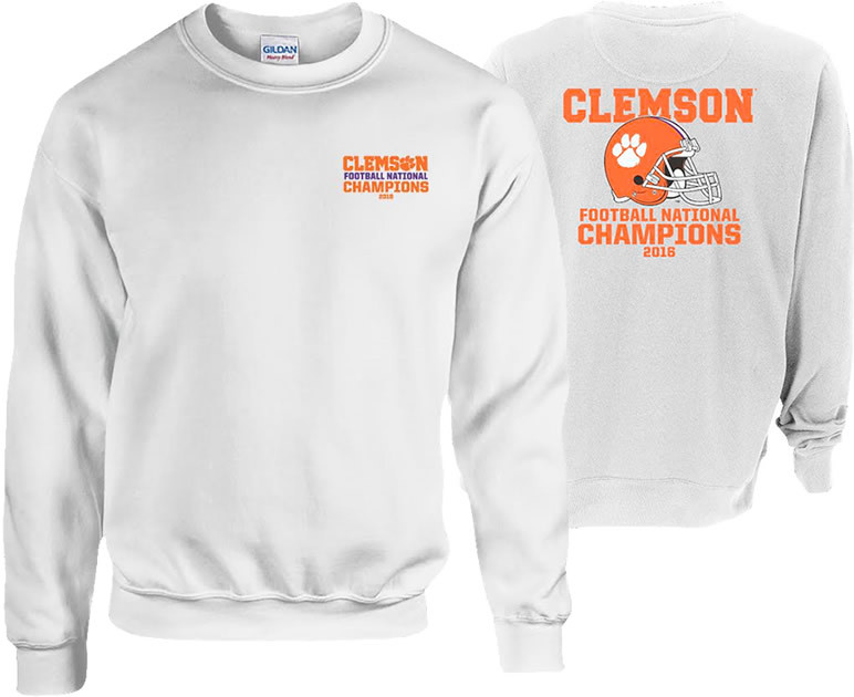 clemson sweatshirt white