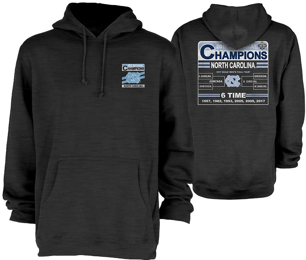 North Carolina Tar Heels 2017 National Basketball Champs Hooded