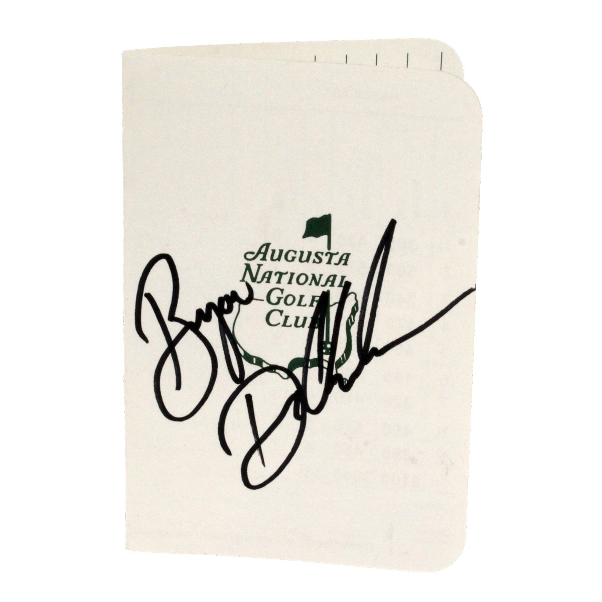 Bryson DeChambeau Signed Official Augusta National Golf Club Scorecard
