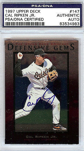 Cal Ripken Jr. Autographed 1997 Upper Deck Card #147 - PSA/DNA Certified