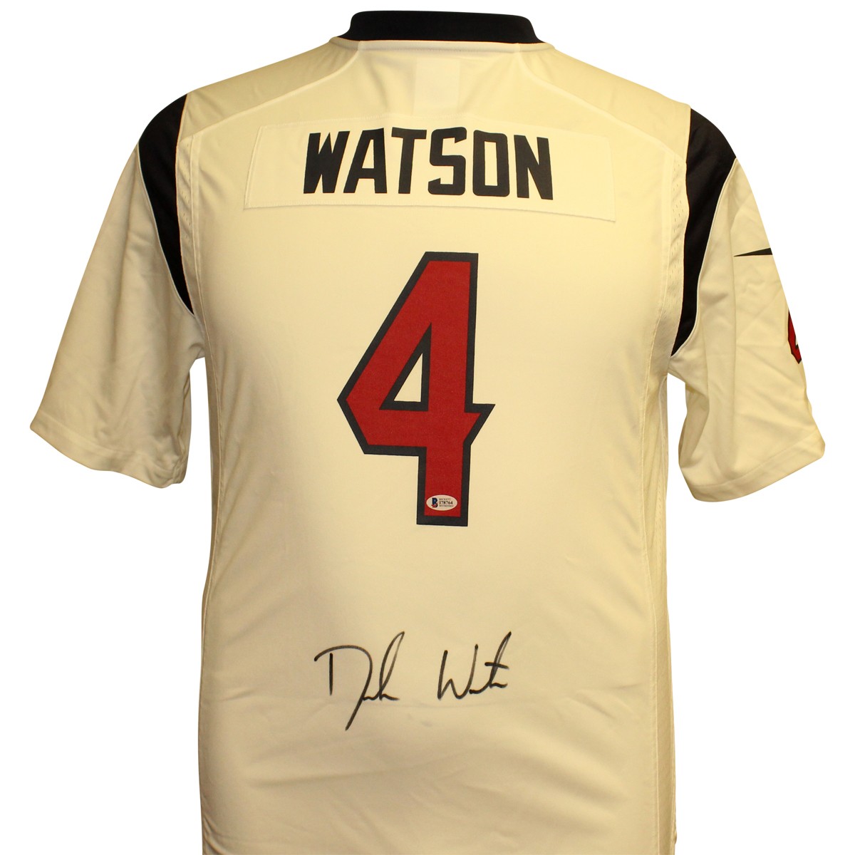 Deshaun Watson Autographed Houston Texans White Nike On Field Jersey - Beckett Authentic