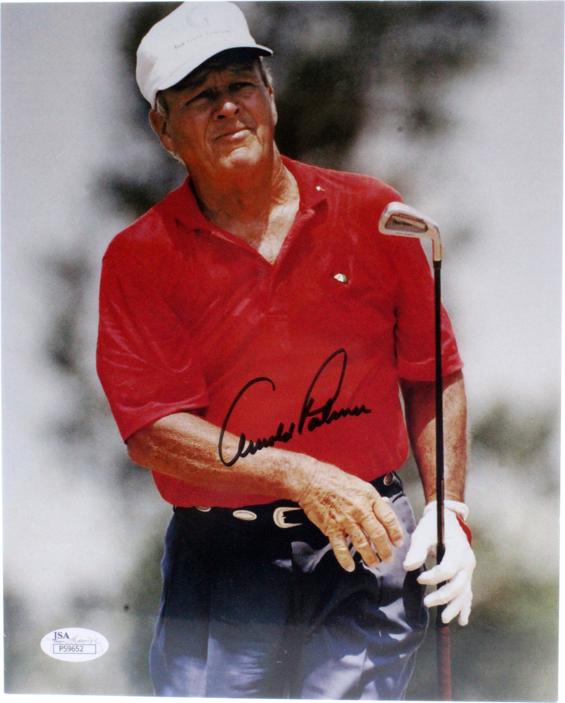 Arnold Palmer Autographed / Signed 8x10 Photo Red, White & Blue