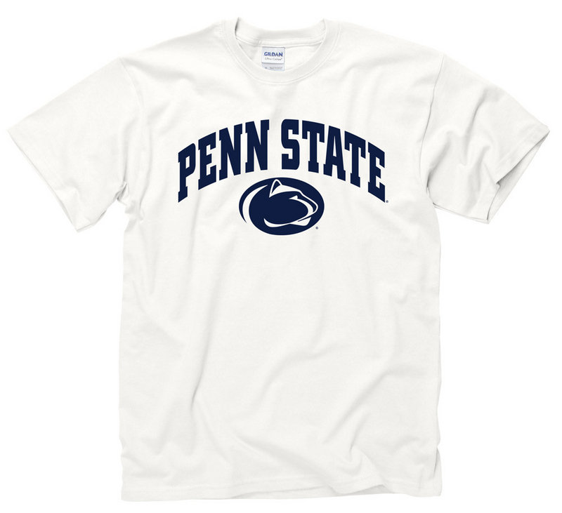 Penn State T-Shirt Arching Over Lion Head White Nittany Lions (PSU) 029PSU