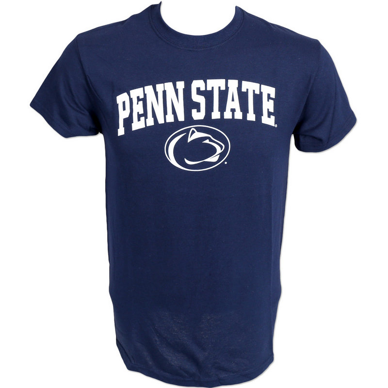 Penn State Youth TShirt Navy Arching Over Oval Lion