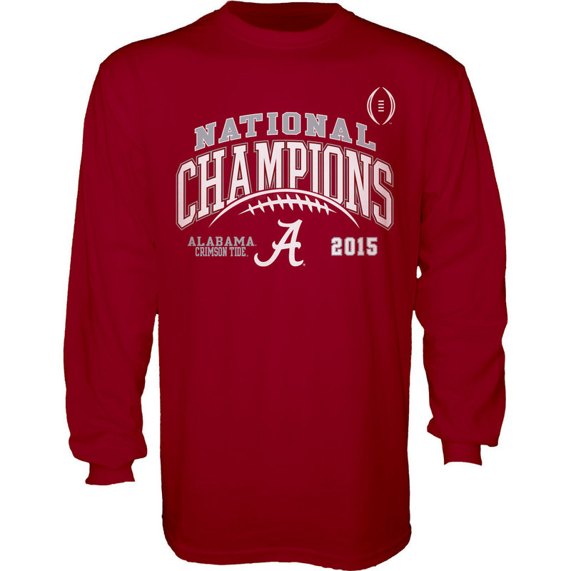 Alabama Crimson Tide 2015 National Champions Long Sleeve Tshirt (2016 ...