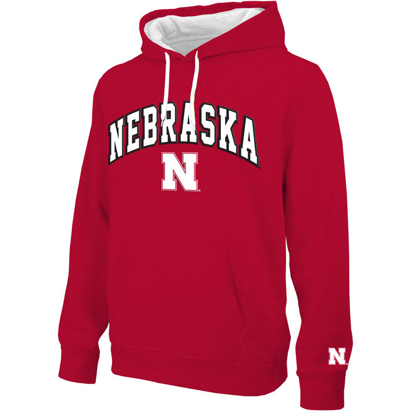 Nebraska Cornhuskers Hooded Sweatshirt Arch Red NEB28354
