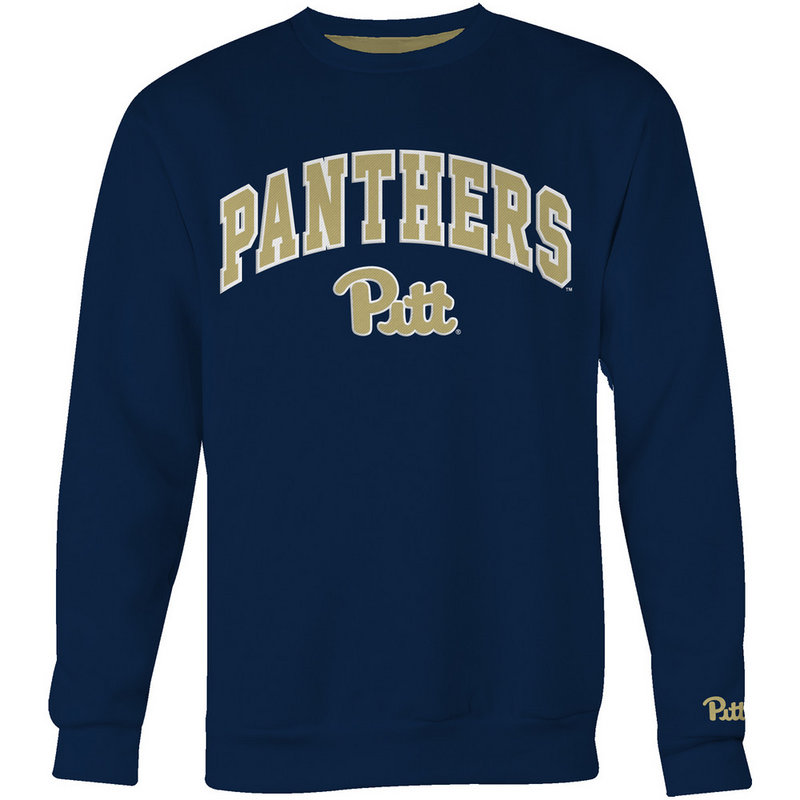 Pitt Panthers Crewneck Sweatshirt Navy PIT49354