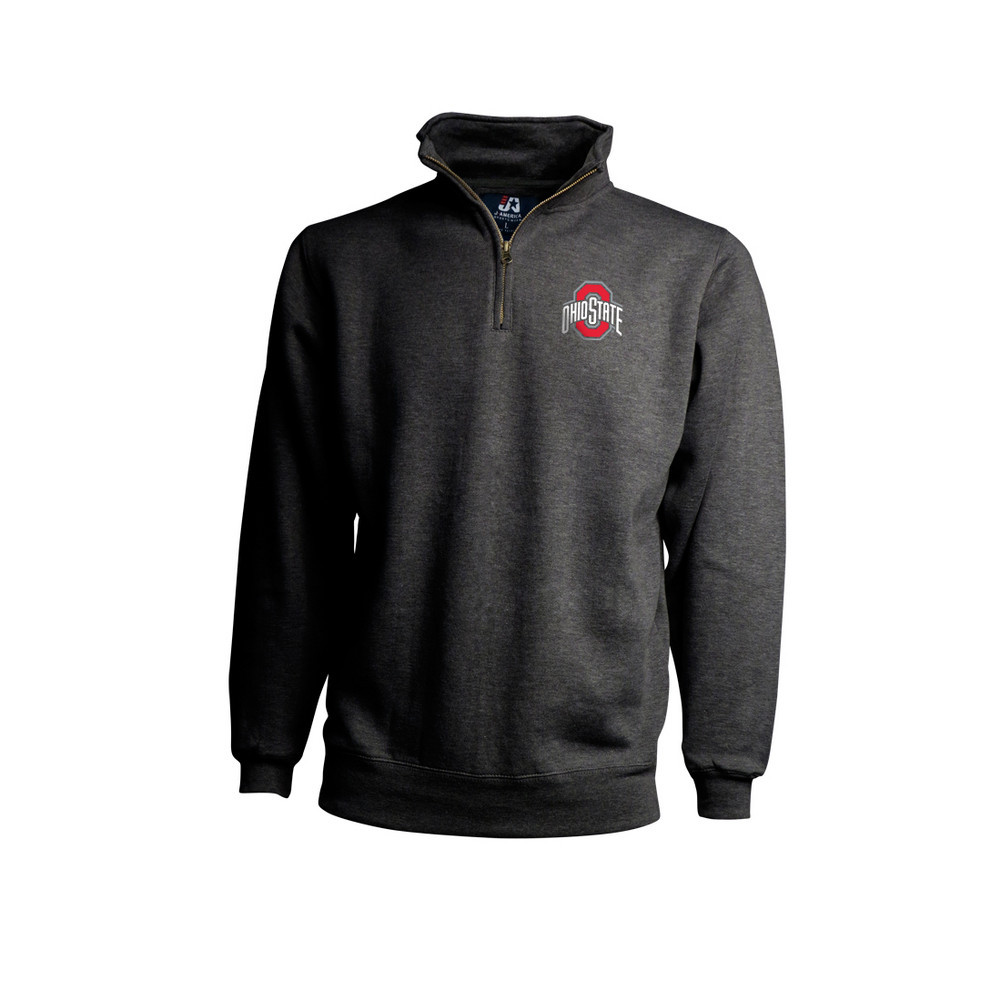 Ohio State Buckeyes Classic Quarter Zip Sweatshirt Charcoal 394258