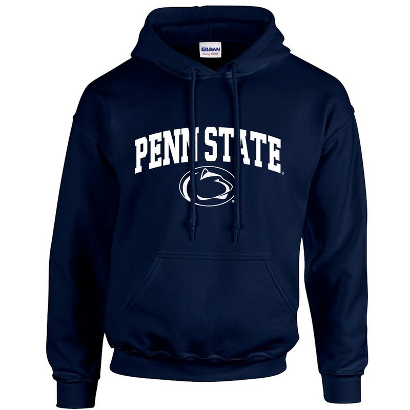 Penn State Hooded Sweatshirt Arching Over Lion Head Navy Nittany Lions ...